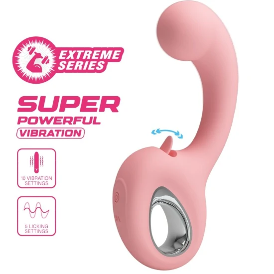 Vibrator punct G si stimulator clitoris, Roz