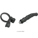 Inel penis vibrator, cu plug, 10 moduri vibrație, Negru