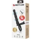Inel penis vibrator, cu plug, 10 moduri vibrație, Negru