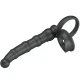 Inel penis vibrator, cu plug, 10 moduri vibrație, Negru