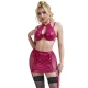 Set Sutien și Fustă - Decupat, Roșu, S/M