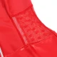 Rochie lingerie din piele ecologică și dantelă, roșu, S/M
