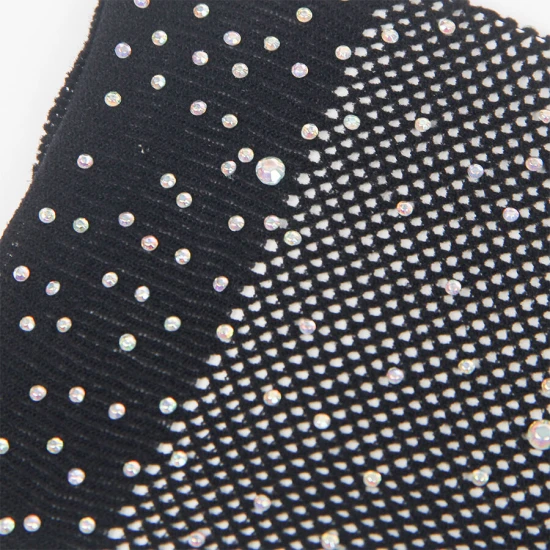 Manusi Tip Produs Model, Roz/Negru - Manusi din glitter cu aplicatii tip diamante, Negru S/M