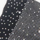 Manusi Tip Produs Model, Roz/Negru - Manusi din glitter cu aplicatii tip diamante, Negru S/M