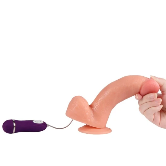 Dildo vibrator cu telecomandă, 21 cm