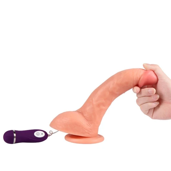 DILDO VIBRANT CU CONTROL LA DISTANȚĂ, 24.5 CM