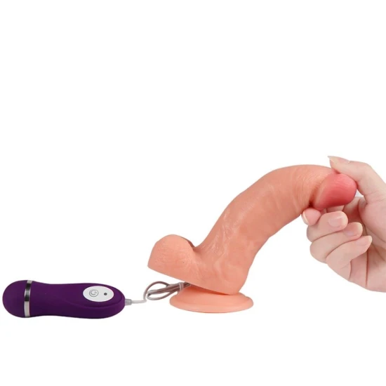 Jucărie sexuală tip vibrator dildo cu telecomandă, Dragon Iron, 17.5 cm