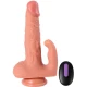 DILDO REALIST ȘI STIMULATOR CLITORIS CU VIBRAȚII ȘI CONTROL LA DISTANȚĂ, 16 CM