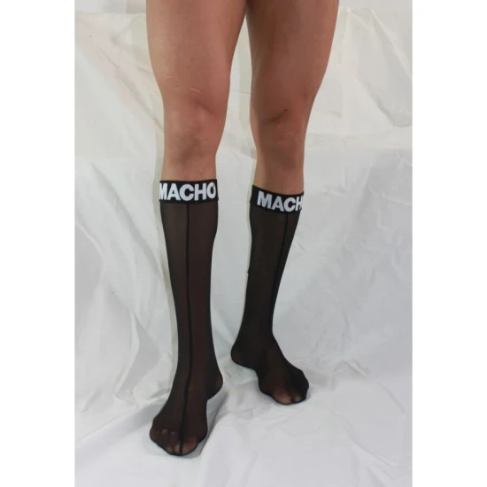 Șosete Macho - Semi-transparente, Negru, Mărime Unică