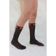 MACHO - Șosete subțiri, One Size, Negru/Roșu