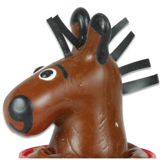 Set de prezervative decorative pictate manual, cu motiv cal, Roz