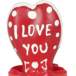 Set de prezervative decorative pictate manual, model Inimă „I Love You”