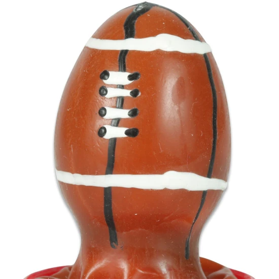 Set de prezervative decorative, pictate manual, minge de rugby, Roz