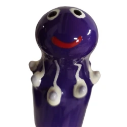 Set de prezervative decorative, pictate manual, Octopus, Mov
