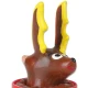 Set de prezervative decorative pictate manual, cu model ren, Roz