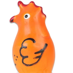 Prezervative decorative pictate manual, model cocoș,