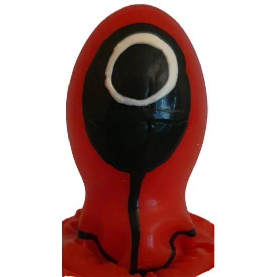Set de prezervative decorative pictate manual, model cerc