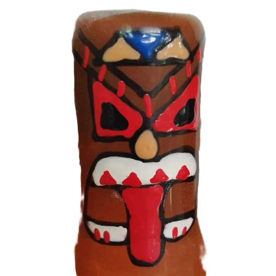Set de prezervative decorative pictate manual Tiki Totem-01
