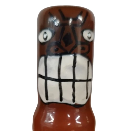 Set de prezervative decorative pictate manual Tiki Totem, multicolor