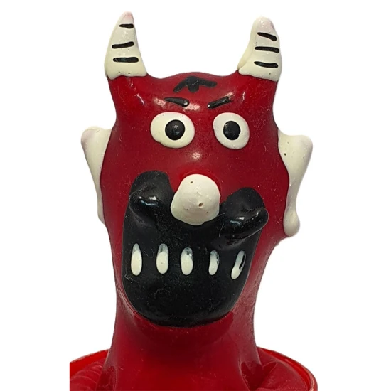 Set de prezervative decorative pictate manual, Model Devils Mouth, Negru