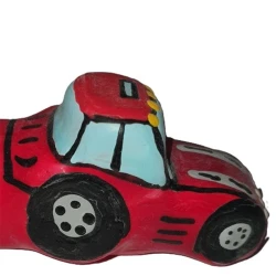Set de prezervative decorative pictate manual, Tractor, Roșu, XL