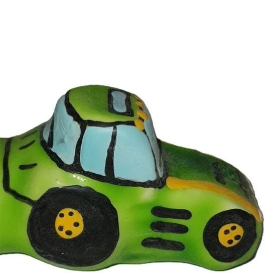Set de prezervative decorative, pictate manual, Tractor Green, XL
