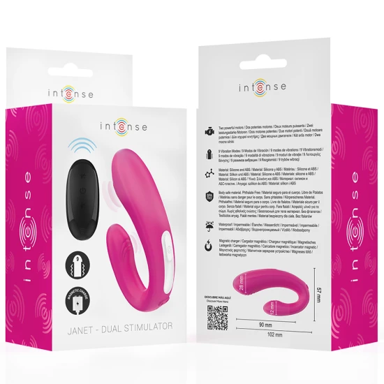Stimulator și Vibrator U-Shape - Dual, Roz, Mărime Unică