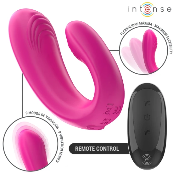 Stimulator și Vibrator U-Shape - Dual, Roz, Mărime Unică