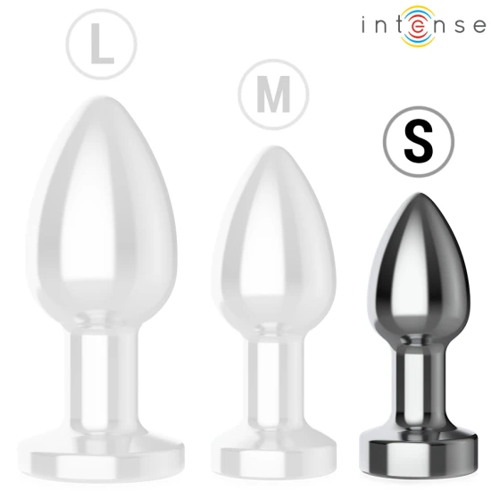 INTENSE - Plug Anal, Metal, cu telecomandă, 10 moduri de vibrații, S