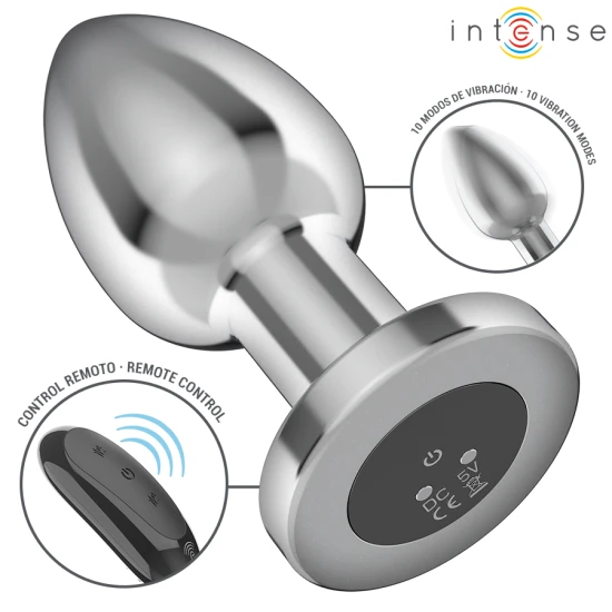 INTENSE - Plug Anal Vibrant Model L, Metal cu telecomandă