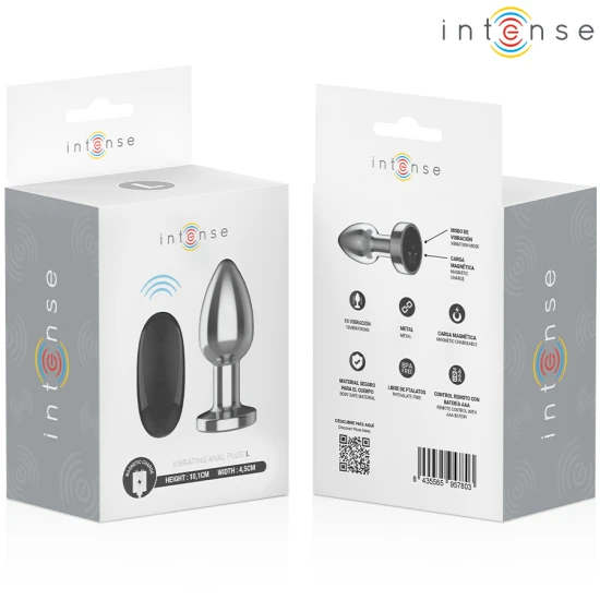 INTENSE - Plug Anal Vibrant Model L, Metal cu telecomandă