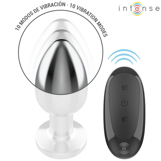 INTENSE - Plug Anal Vibrant Model L, Metal cu telecomandă