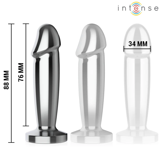 INTENSE - Plug anal tip dildo, S, Roz - 10 moduri de vibrații, cu telecomandă