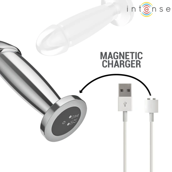 INTENSE - Plug anal, metal, 10 moduri de vibrații, telecomandă
