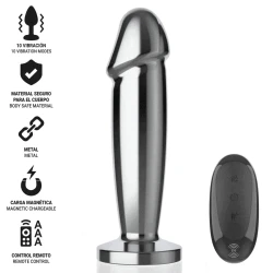 INTENSE - Plug anal tip dildo, S, Roz - 10 moduri de vibrații, cu telecomandă