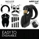 Colivie pentru penis tip chastity, Negru, 10 cm