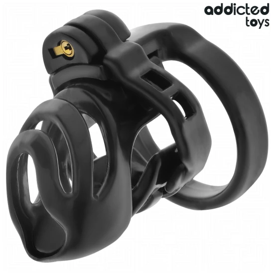 Adicted Toys - Colivie pentru penis tip încuietoare, 9 cm, Negru
