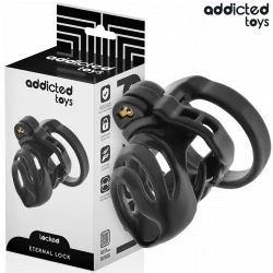 Adicted Toys - Colivie pentru penis tip încuietoare, 9 cm, Negru