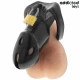 Cușcă de castitate, Negru - 9,8 cm