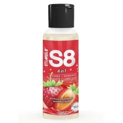 S8 4 în 1, Lubrifiant desert, Căpșună, 125 ml