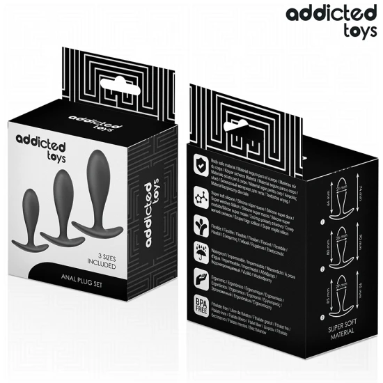 Set 3 dopuri anale din silicon, Model 2