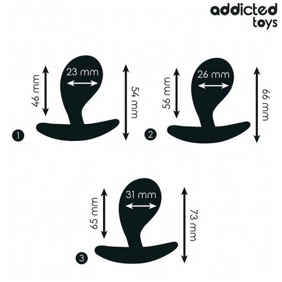 Set 3 dopuri anale din silicon, Model 3