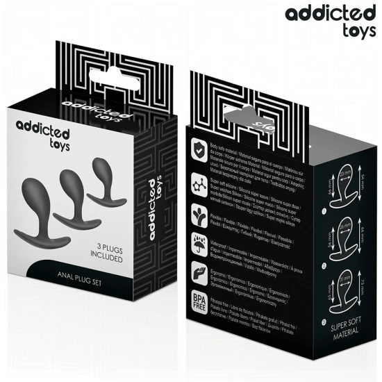 Set 3 dopuri anale din silicon, Model 3
