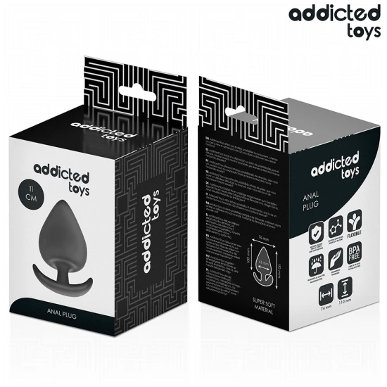 Plug anal din silicon, XXL, 11 cm