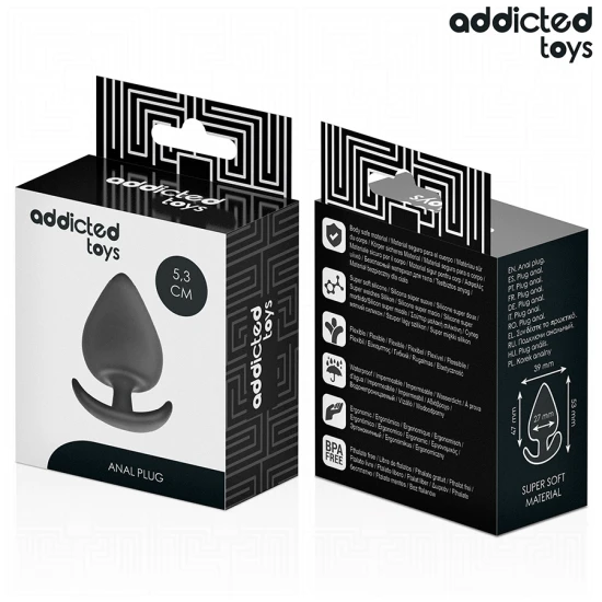 Plug anal din silicon, negru, mărimea S