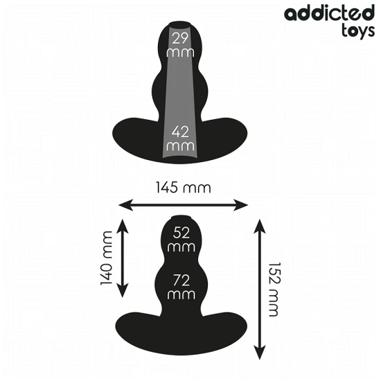 DILDO ANAL / DOP ANAL Tip Model, Silicon, XXL, 15.2 cm