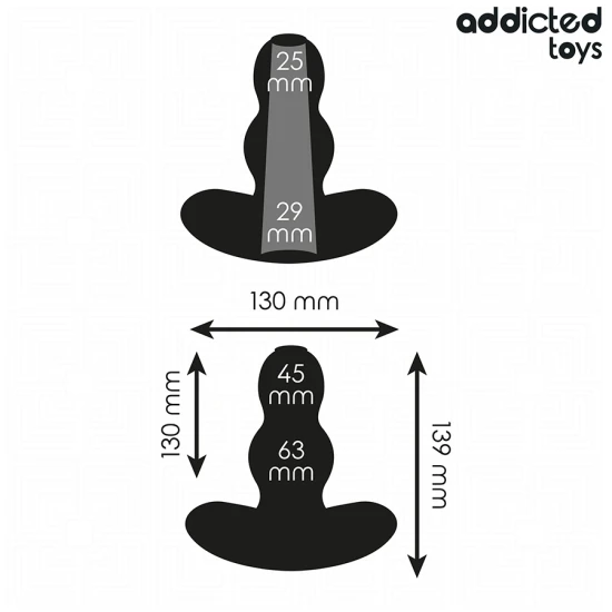 Dop anal gol din silicon, mărime XL, 13.9 cm