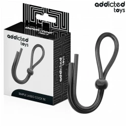 Sfoară din silicon pentru penis cu buclă unică, Roz