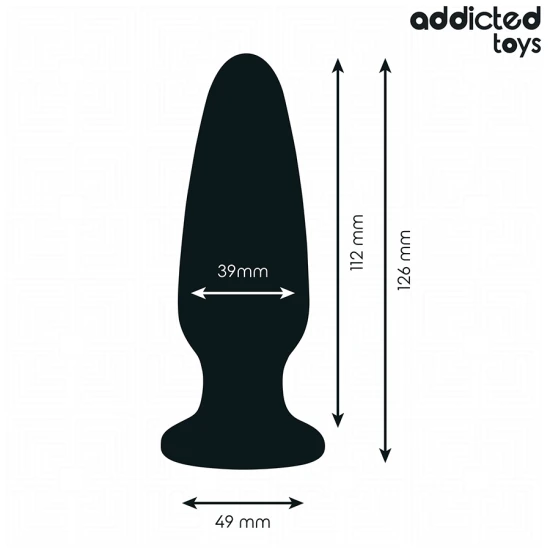 Plug anal, silicon cu strasuri, L, 12.6 cm