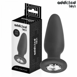 Plug anal, silicon cu strasuri, L, 12.6 cm